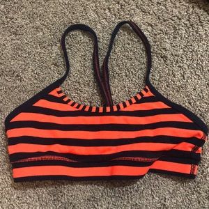 Lululemon flow Y bra size 2 striped